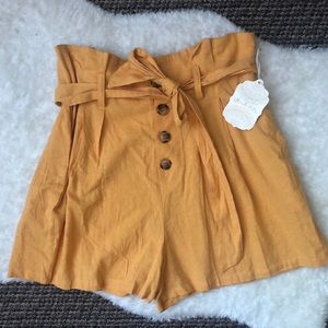 Altar’d State Paper bag waist shorts